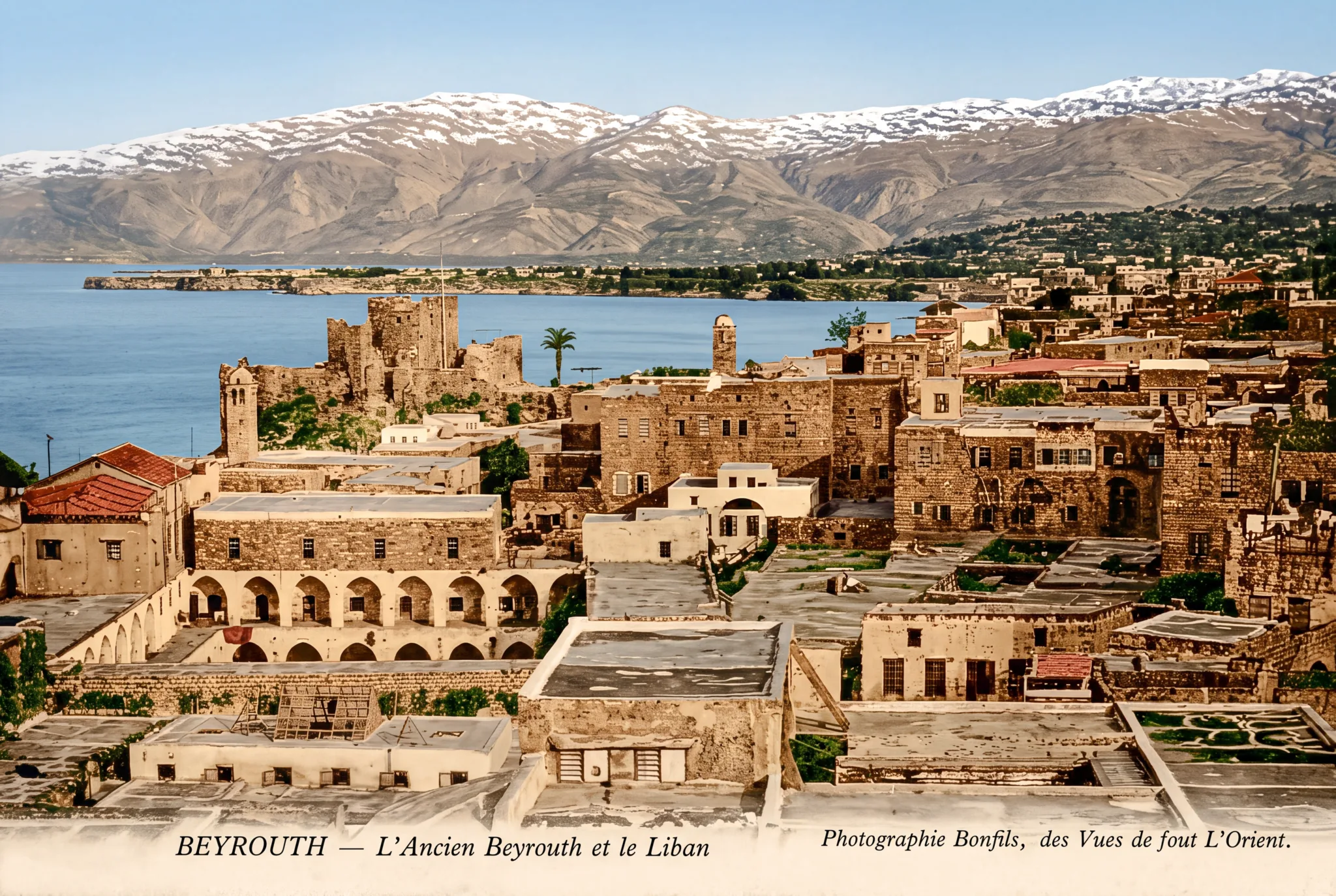 Beirut Castle and Khan el-Milaha, Late 19th-Century Panorama