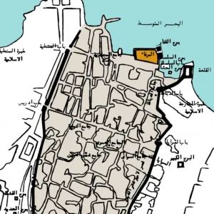الخريطة التاريخية لبيروت سنة ١٨٢٥ م